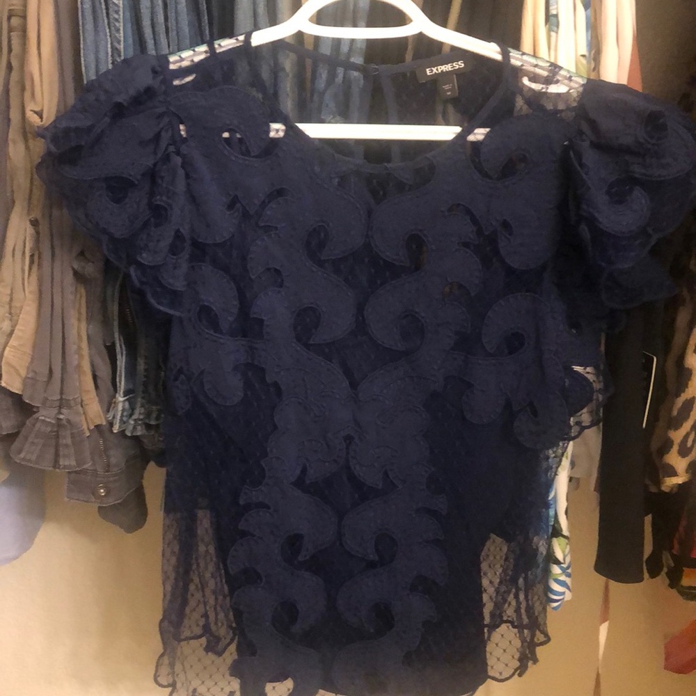 Express blouse, size M, blue
